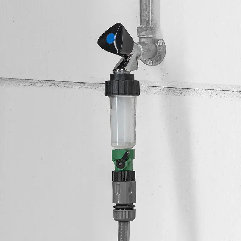 Vannfilter med universaltilkobling til kran/hageslange inkl. ekstra filter