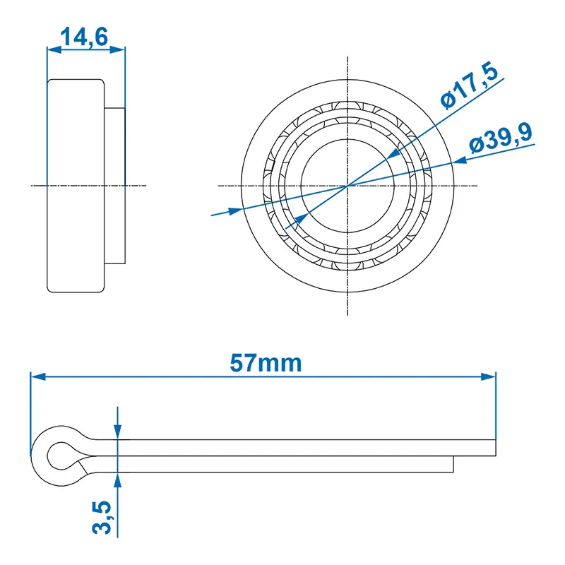 Konisk rullelager LM 11749 / 11710 – 17,5 x 39,9 x 14,6 mm